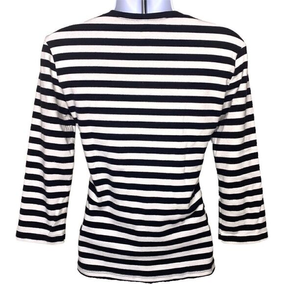 Tommy Hilfiger Striped 3/4 Sleeve Top Size Small - Picture 2 of 4
